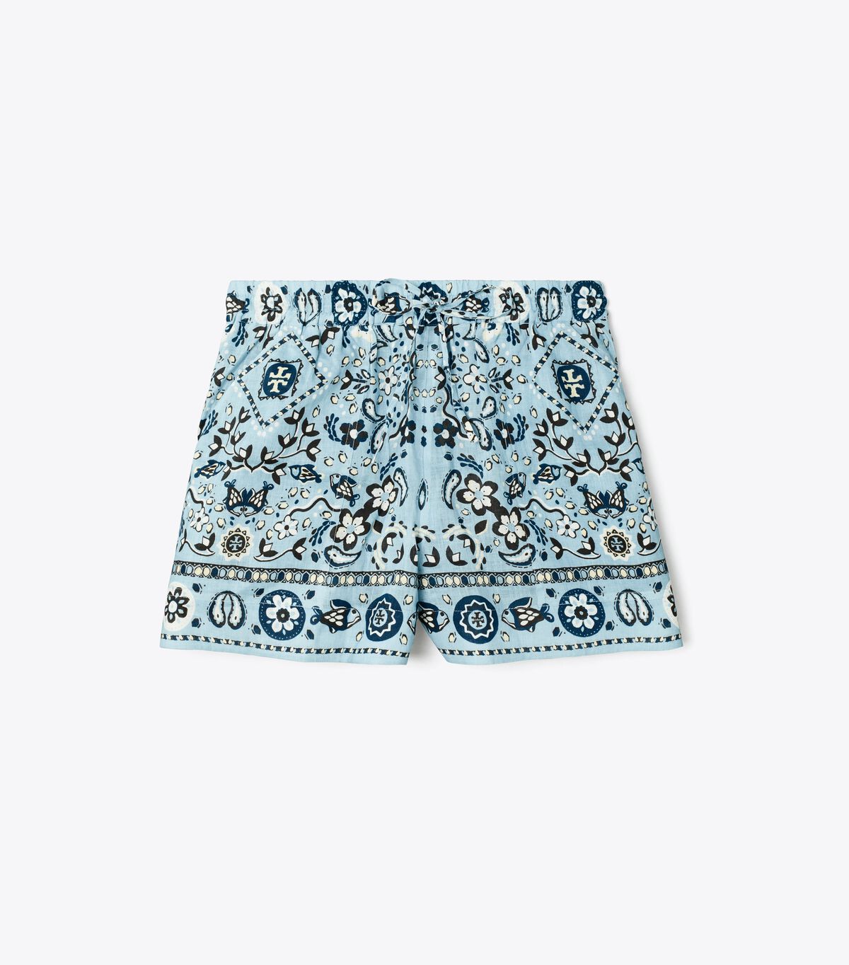 Printed Linen Camp Short