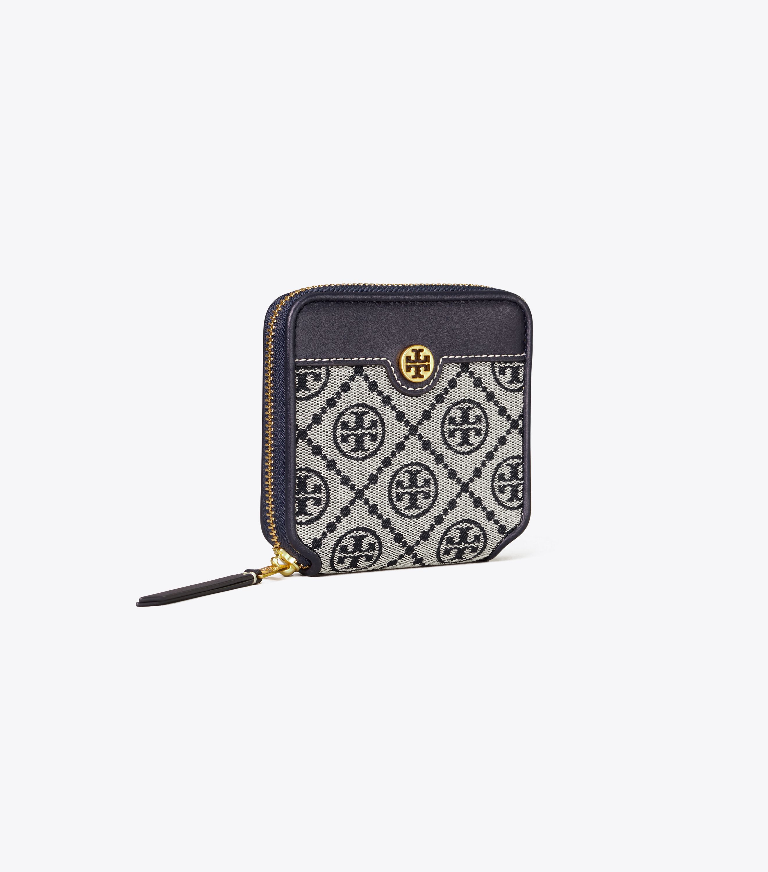 T Monogram Bi-Fold Wallet, Tory Navy | Tory Burch UAE