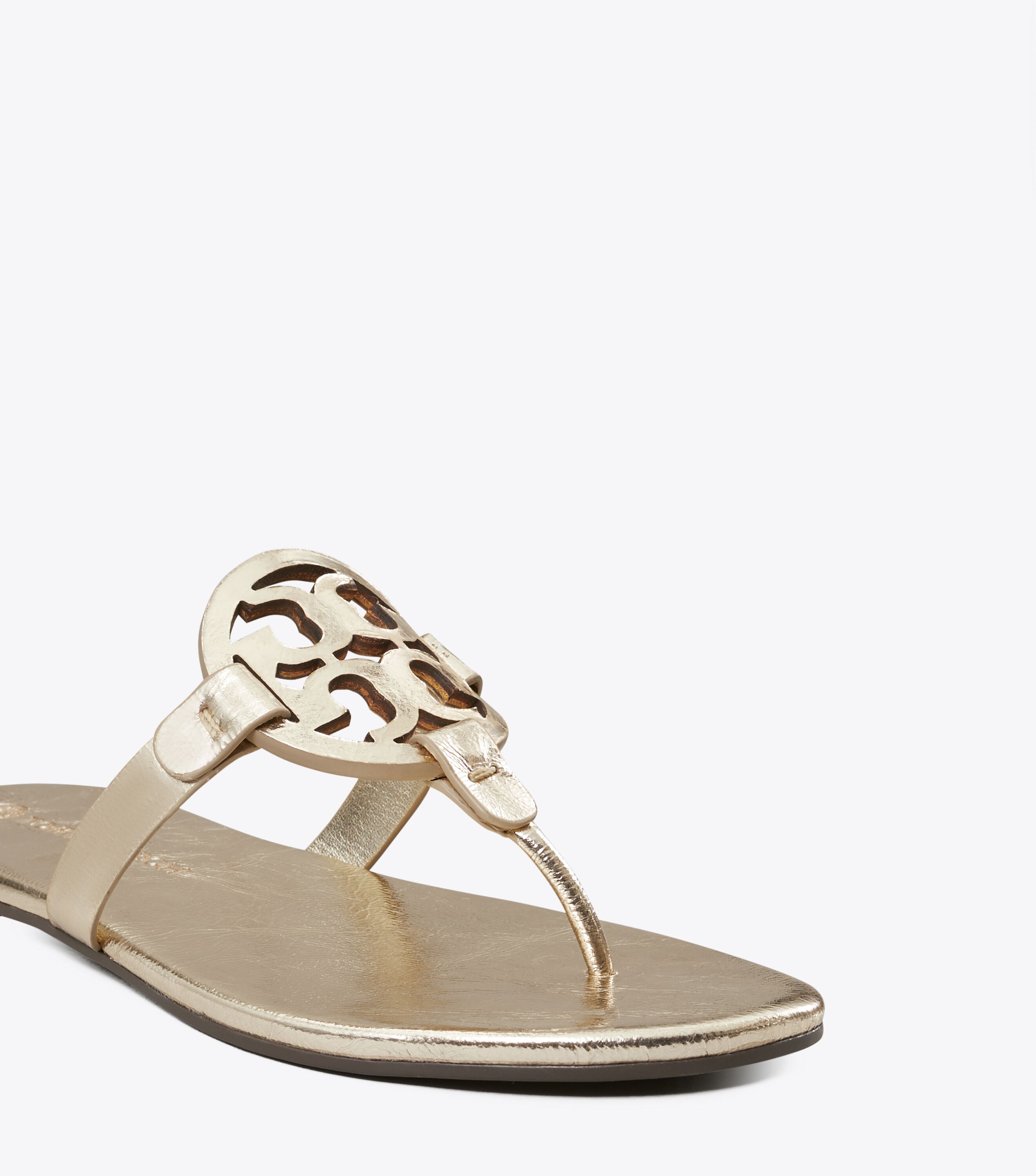 Gold tory burch miller sandals shop