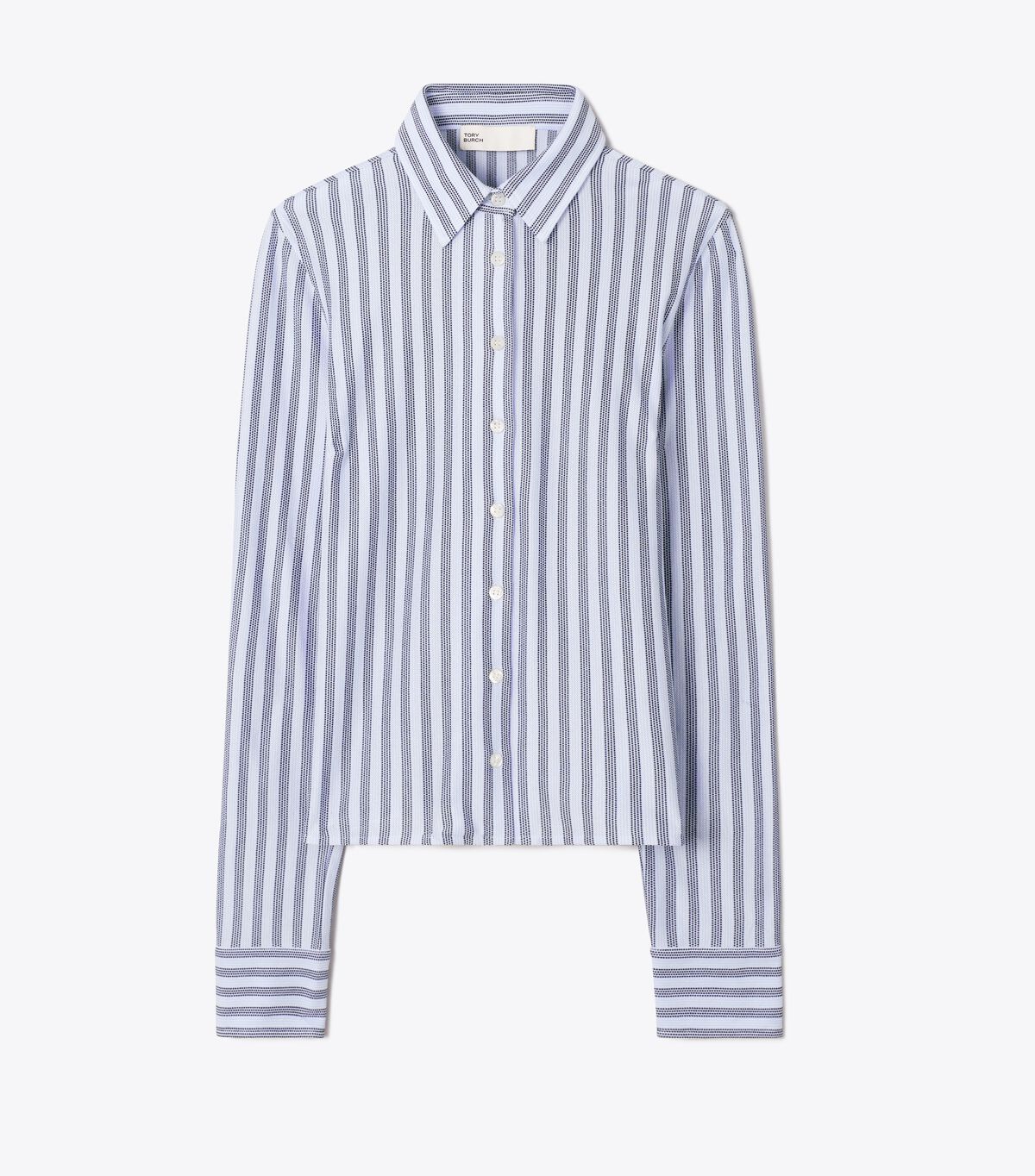 tory burch striped cotton piqu  polo shirt