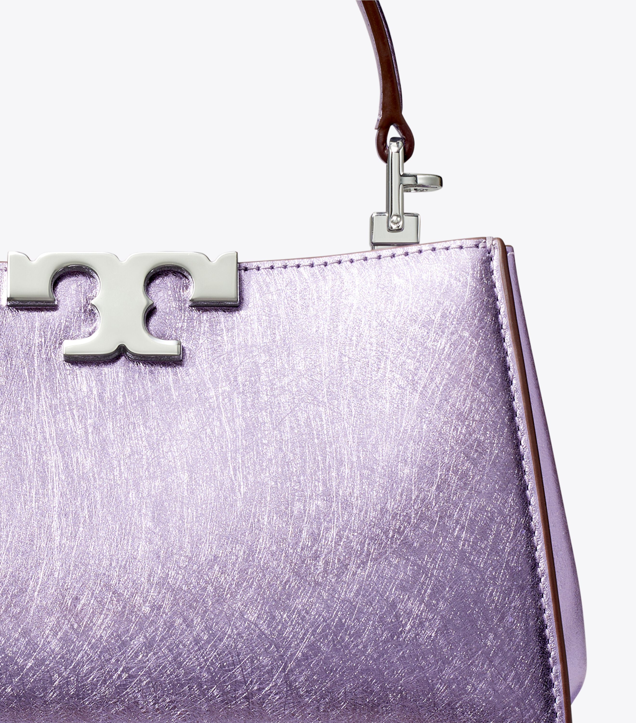 Mini Eleanor Metallic Satchel, Lavender Metallic | Tory Burch UAE