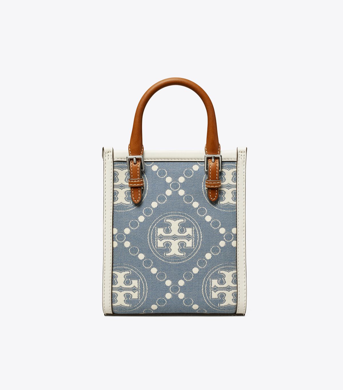 tory burch mini t monogram denim tote