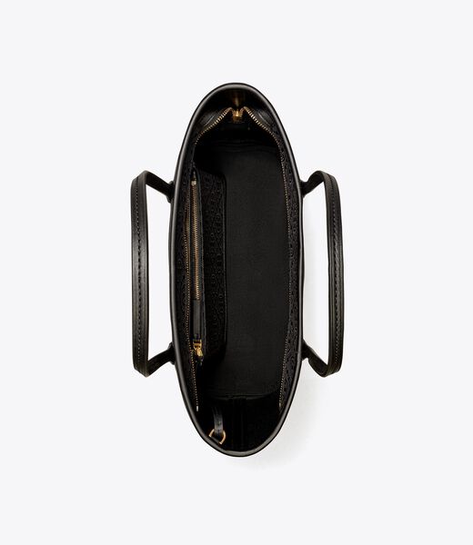tory burch small t monogram zip tote