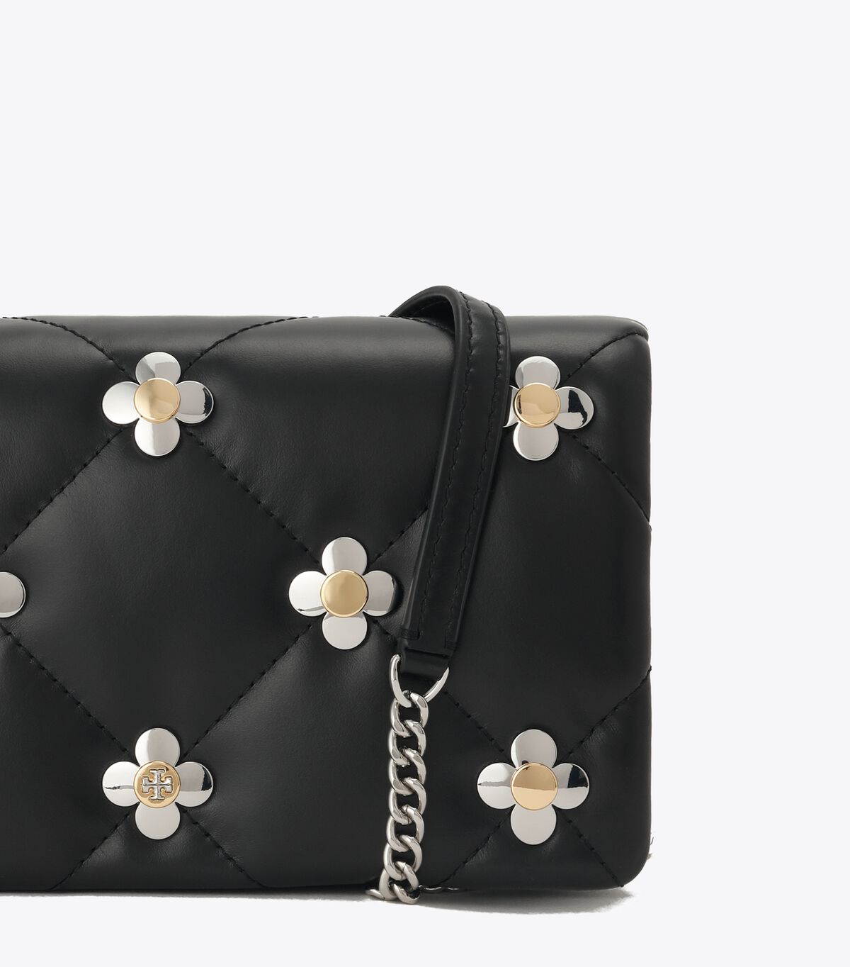 Kira Diamond Quilt Multi-Clover Chain Wallet tory burch kira diamond quilt multi clover chain wallet