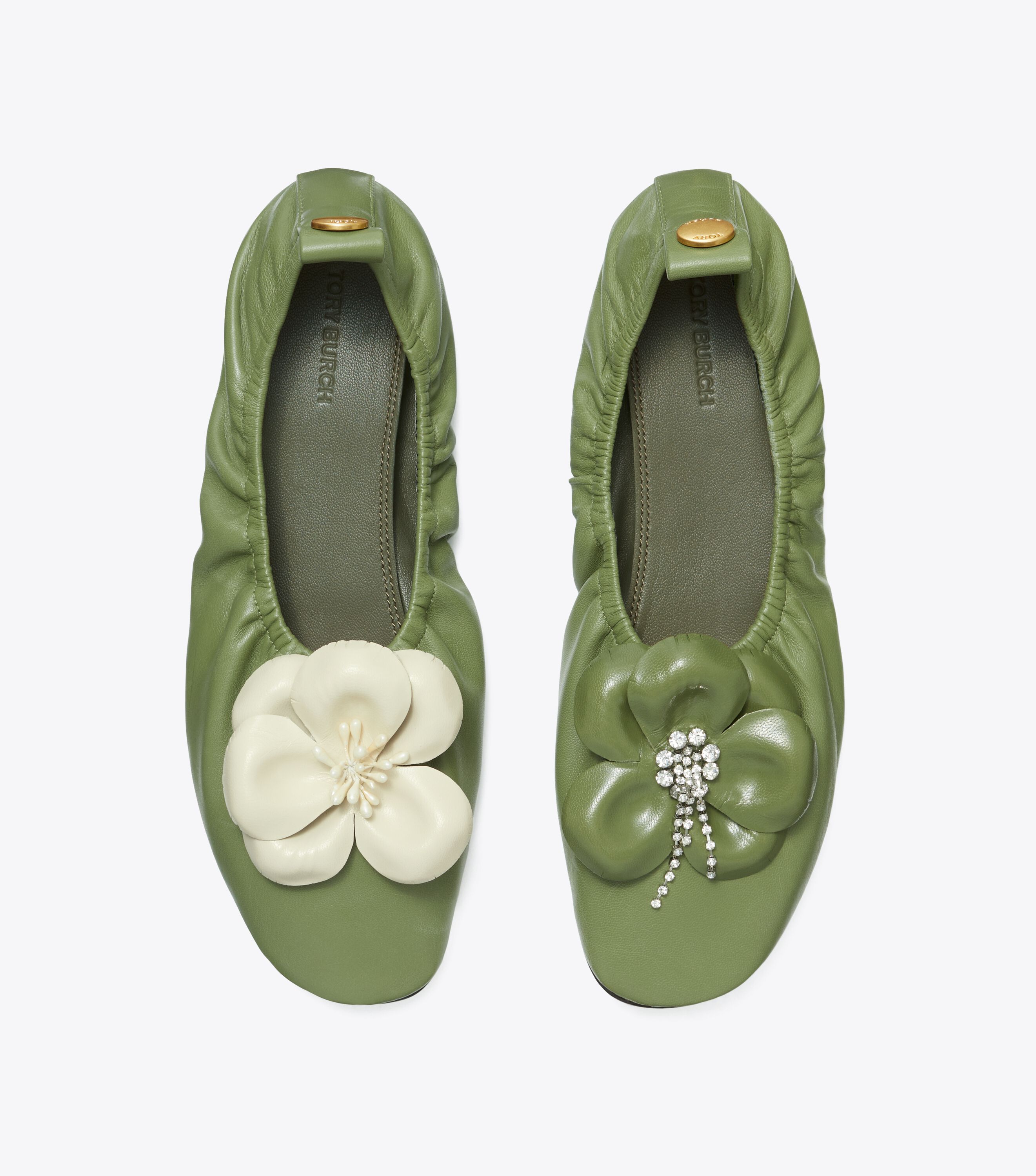 Tory burch floral ballet flats top