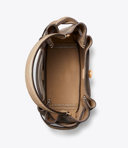 Romy Croc-Embossed Bucket Bag tory burch romy croc embossed bucket bag