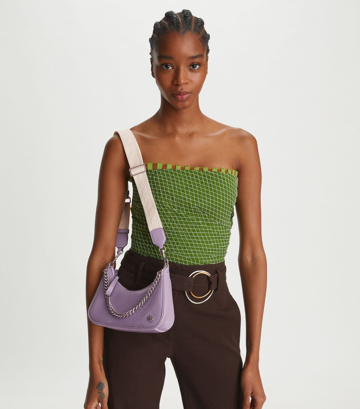 tory burch small 151 mercer spazzolato crescent bag