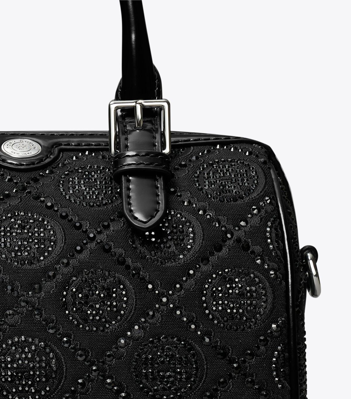 tory burch t monogram embellished petite barrel bag