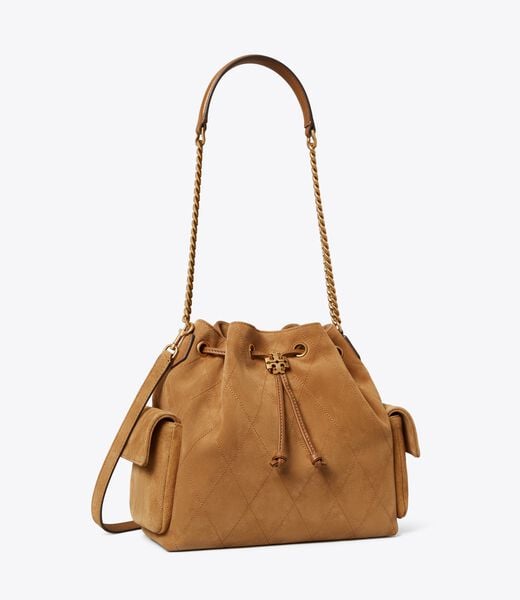 tory burch charlie quilted suede drawstring shoulder bag