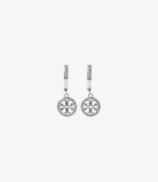 tory burch miller pave hoop earring