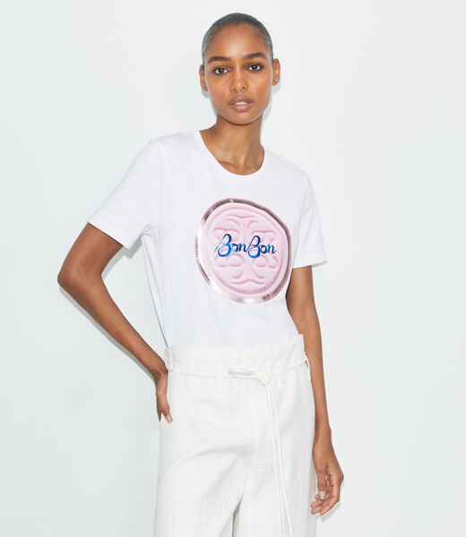 tory burch tb x bonbon candy logo t shirt