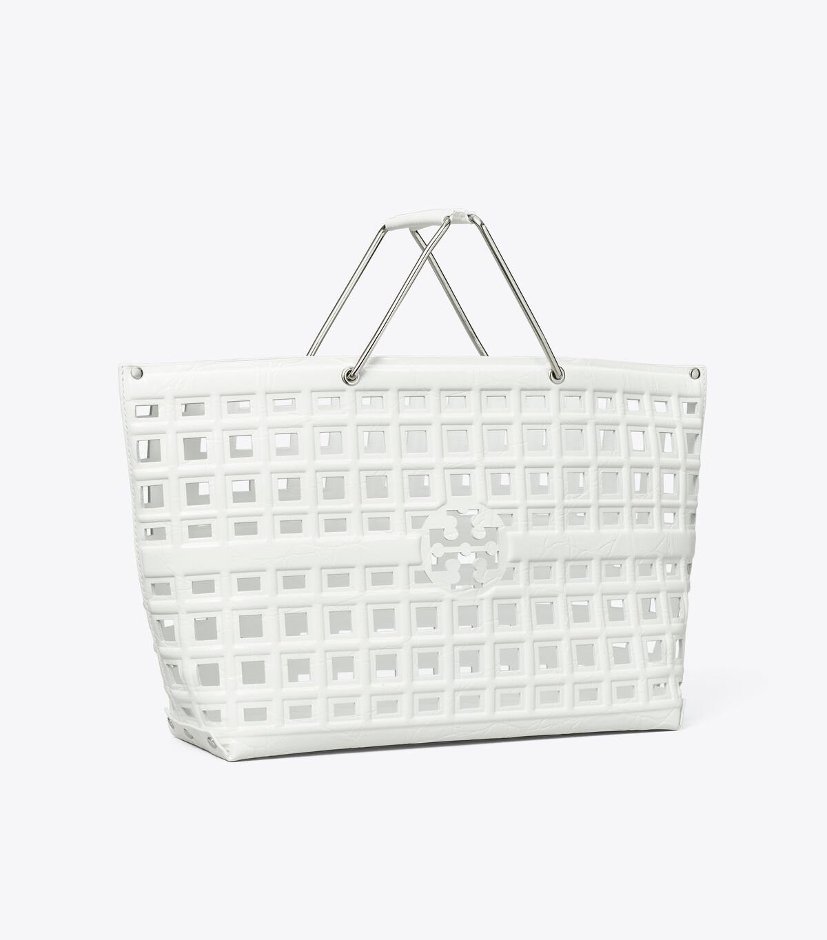 tory burch ella croc embossed market tote