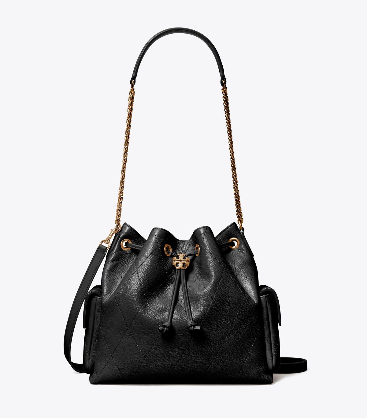tory burch charlie quilted drawstring shoulder bag