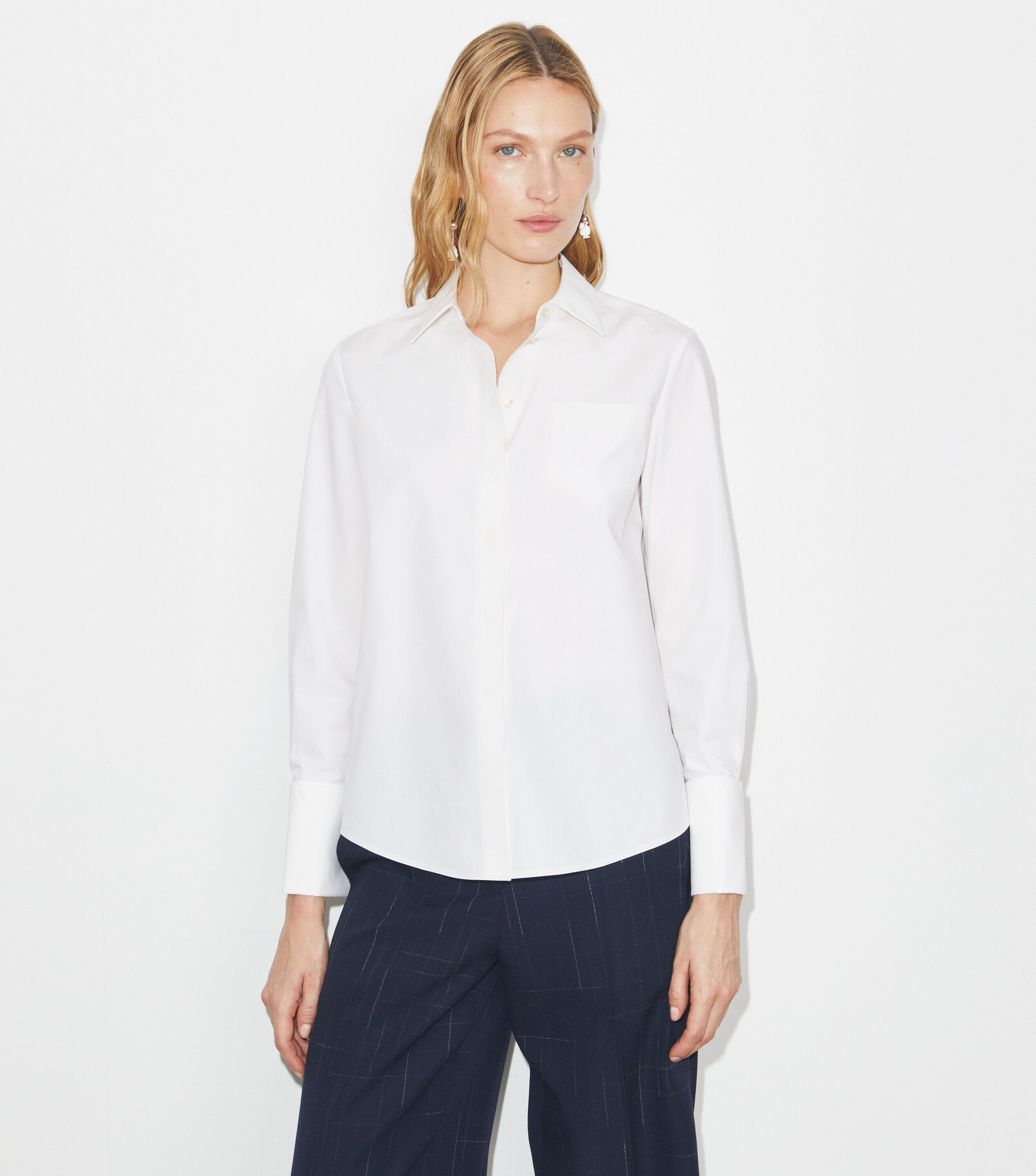 Cotton Shirt, White | Tory Burch UAE