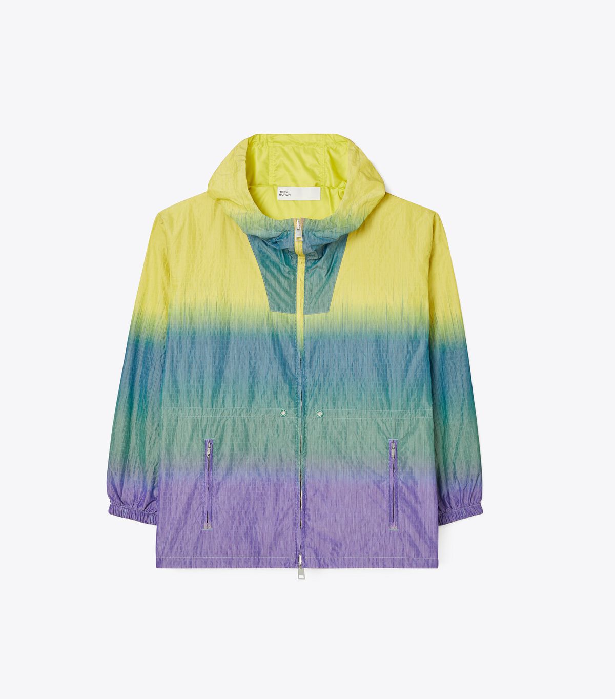 tory burch ripstop gradient full zip anorak
