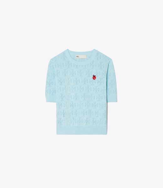 tory burch t monogram strawberry sweater