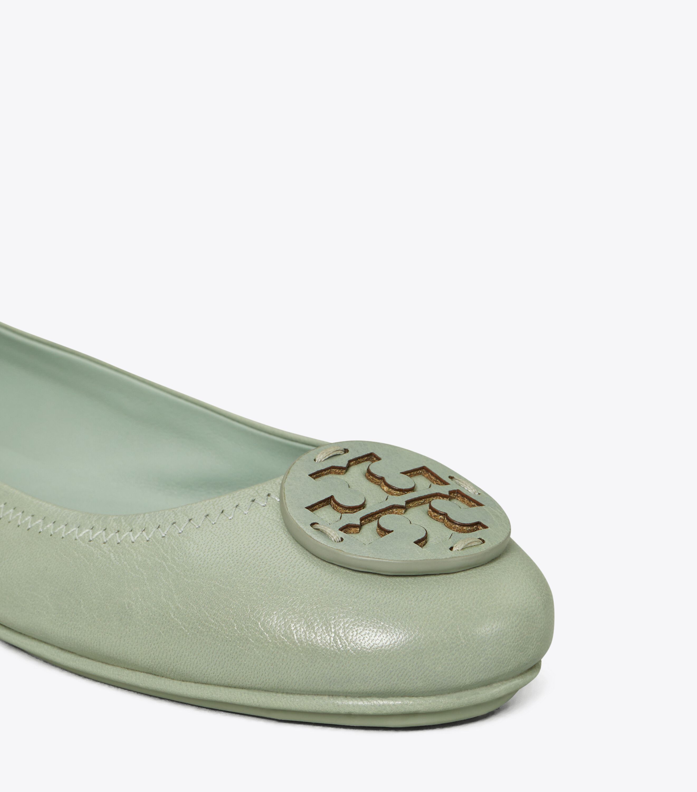 Green tory burch flats hotsell