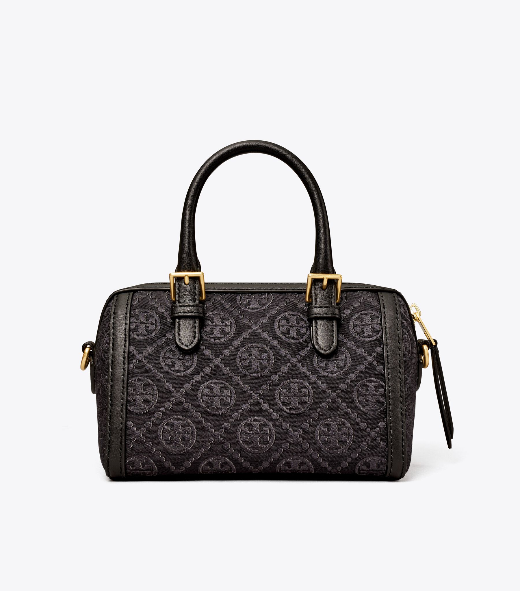 Bag Sac Tory Burch 2021 Petite T Monogram Barrel Bag, Black Tory