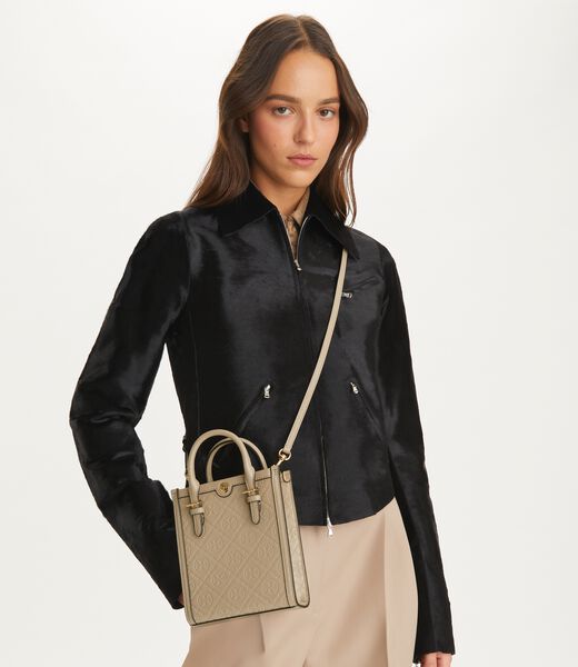 tory burch t monogram leather mini tote