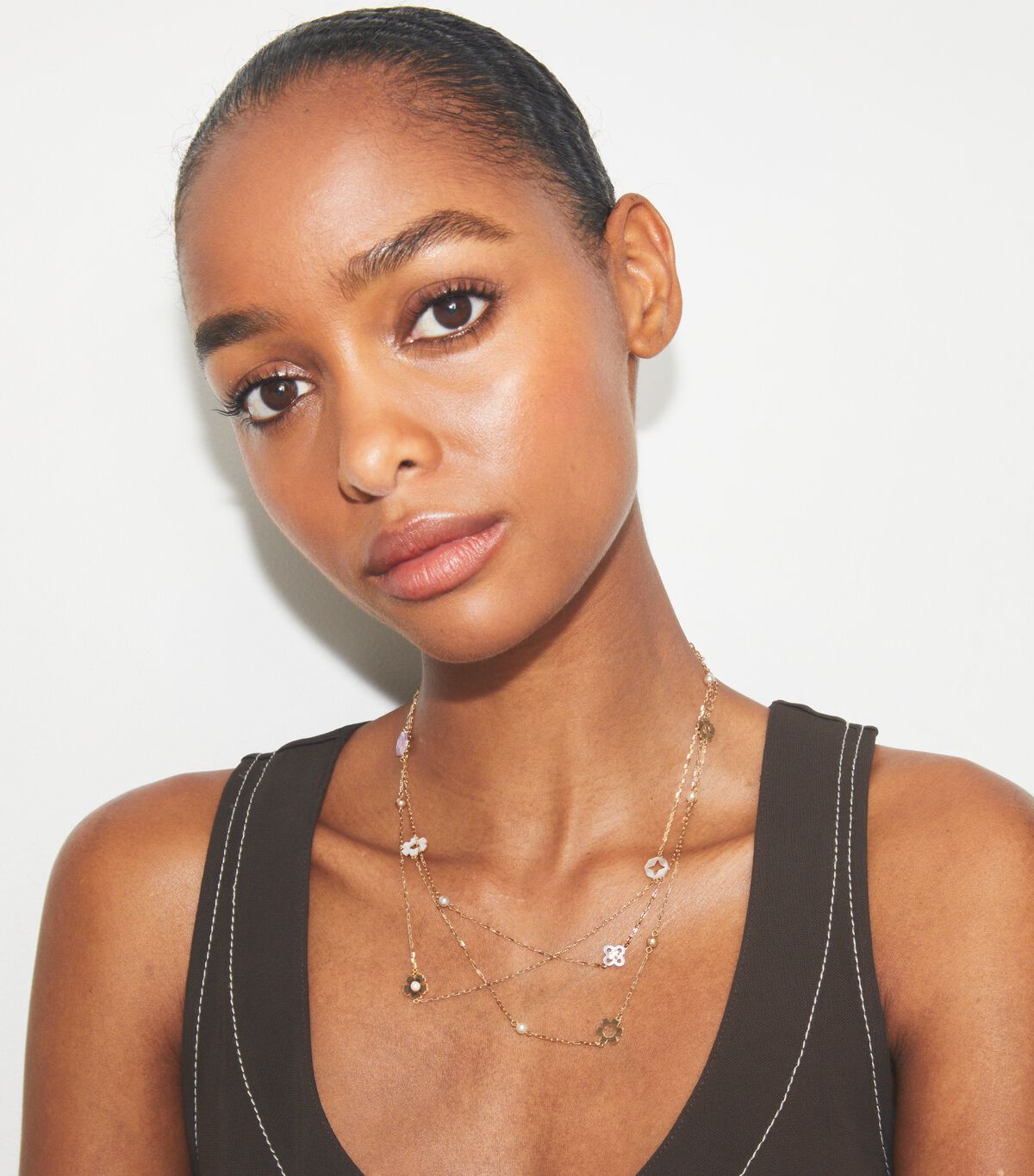 tory burch forget me not multi strand necklace