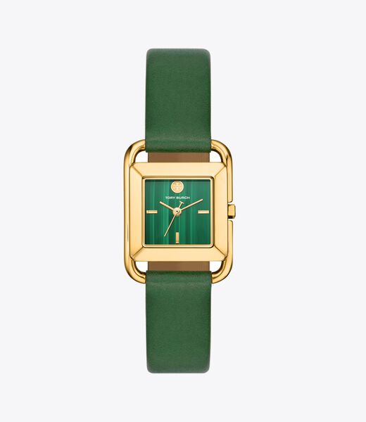 Miller Watch, Leather/ Gold-Tone Stainless Steel