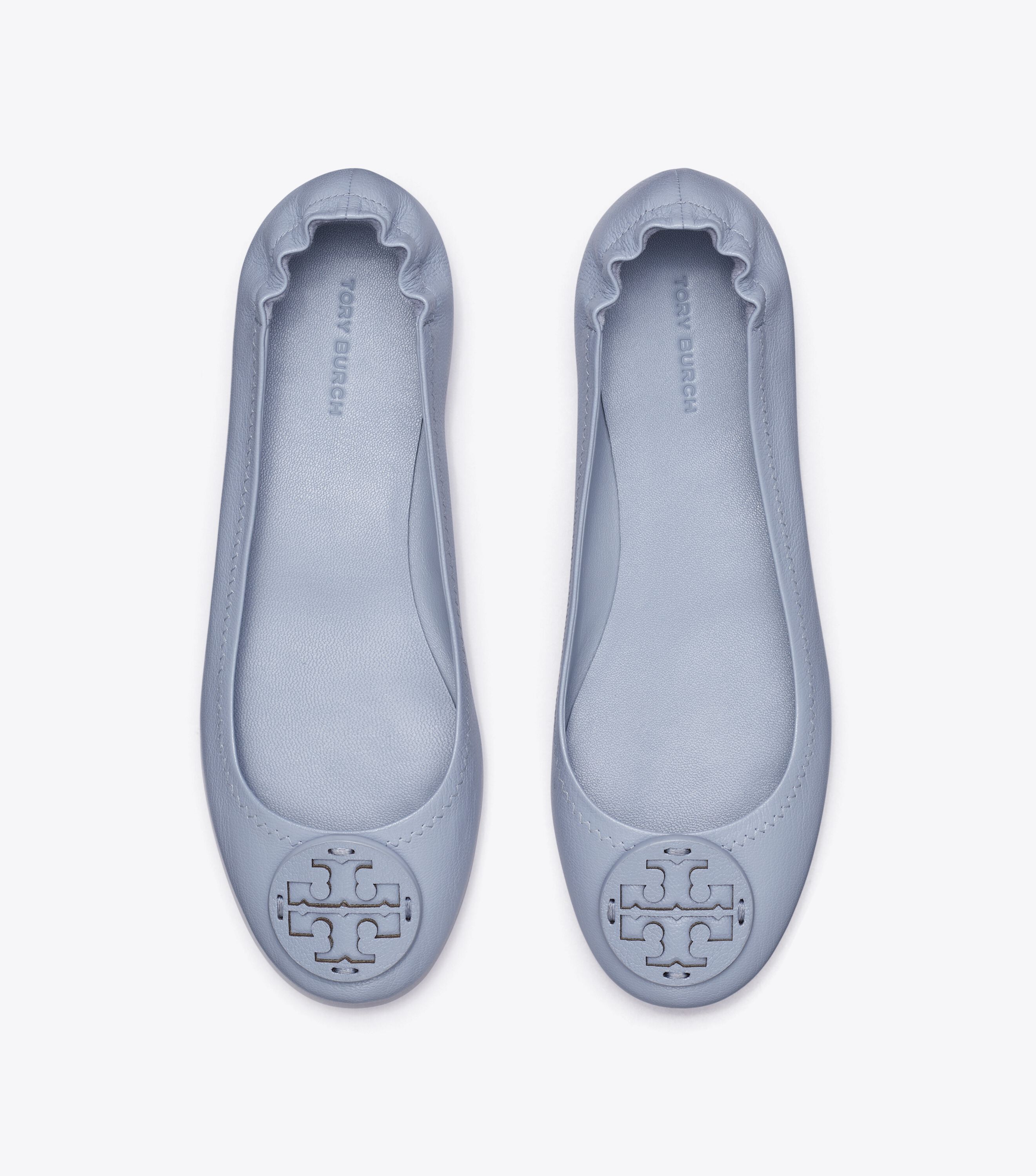 Tory burch grey flats discount