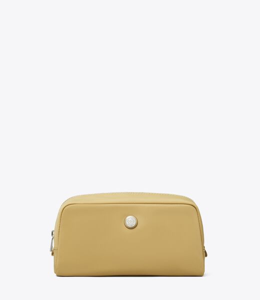 tory burch حقيبة مستحضرات تجميل متوسطة الحجم بتصميم ملتوي