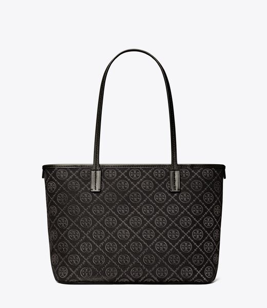 tory burch small t monogram zip tote