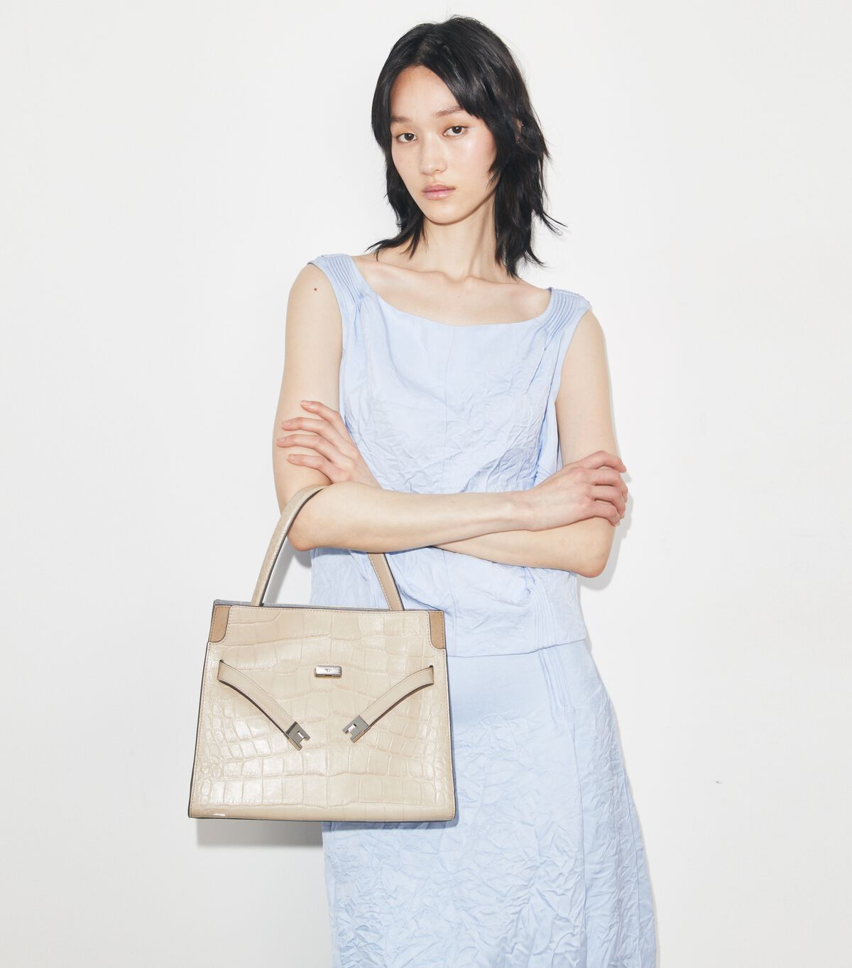 Small Lee Radziwill Embossed Double Bag tory burch small lee radziwill embossed double bag