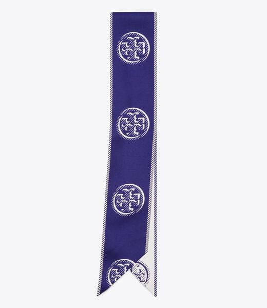 tory burch medallion logo ribbon tie