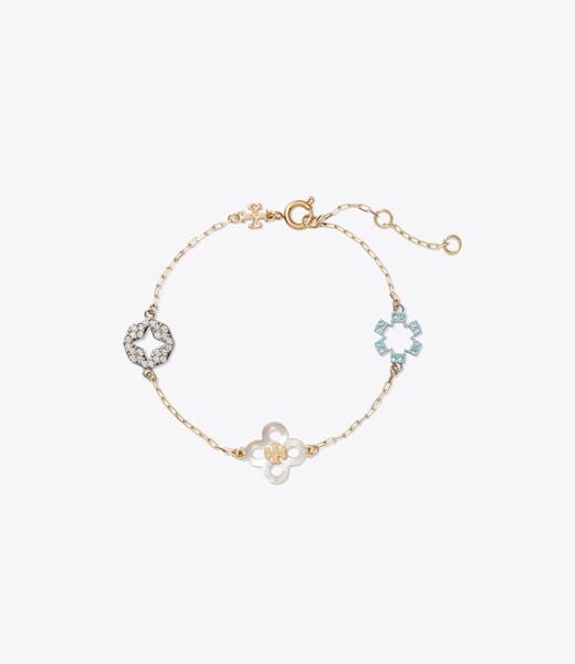 tory burch forget me not delicate pav   bracelet