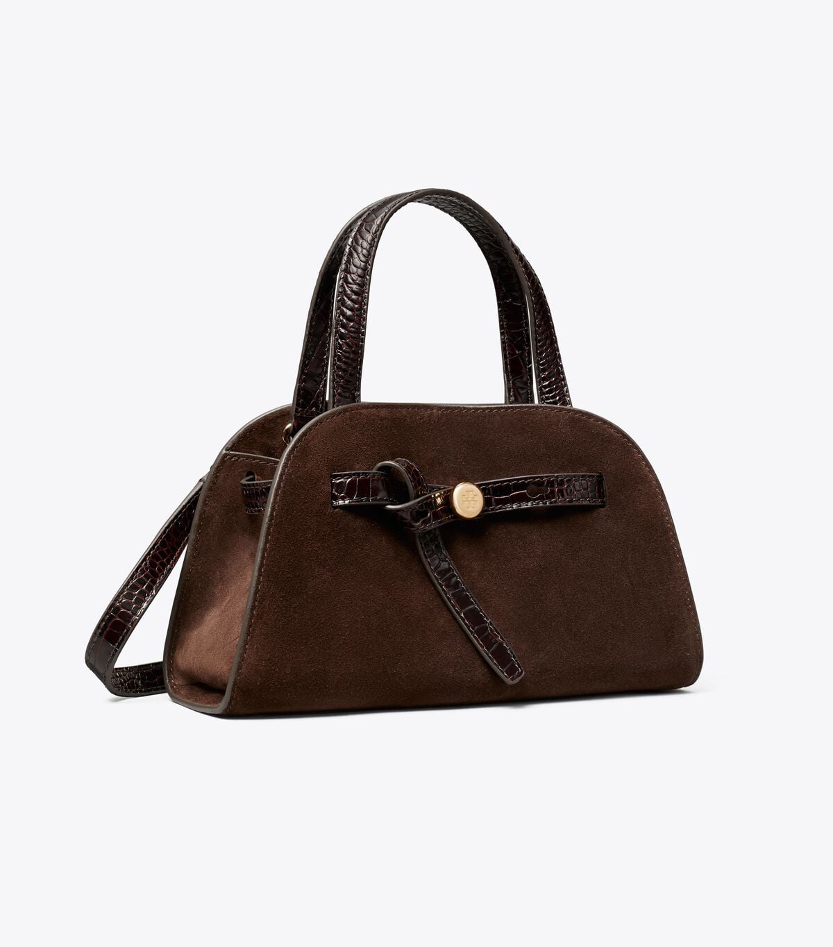 حقيبة رومي الصغيرة المصنوعة من الشامواه بتصميم باوليتو tory burch حقيبة رومي الصغيرة المصنوعة من الشامواه بتصميم باوليتو