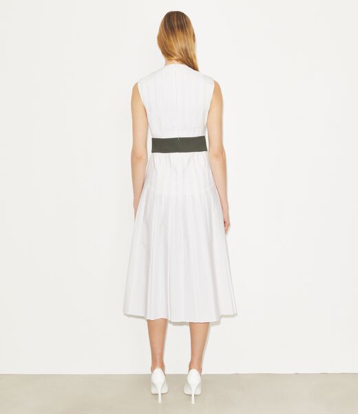 tory burch pleated poplin dress