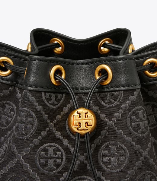 tory burch mini t monogram bucket bag
