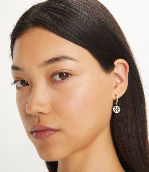 tory burch miller pave hoop earring
