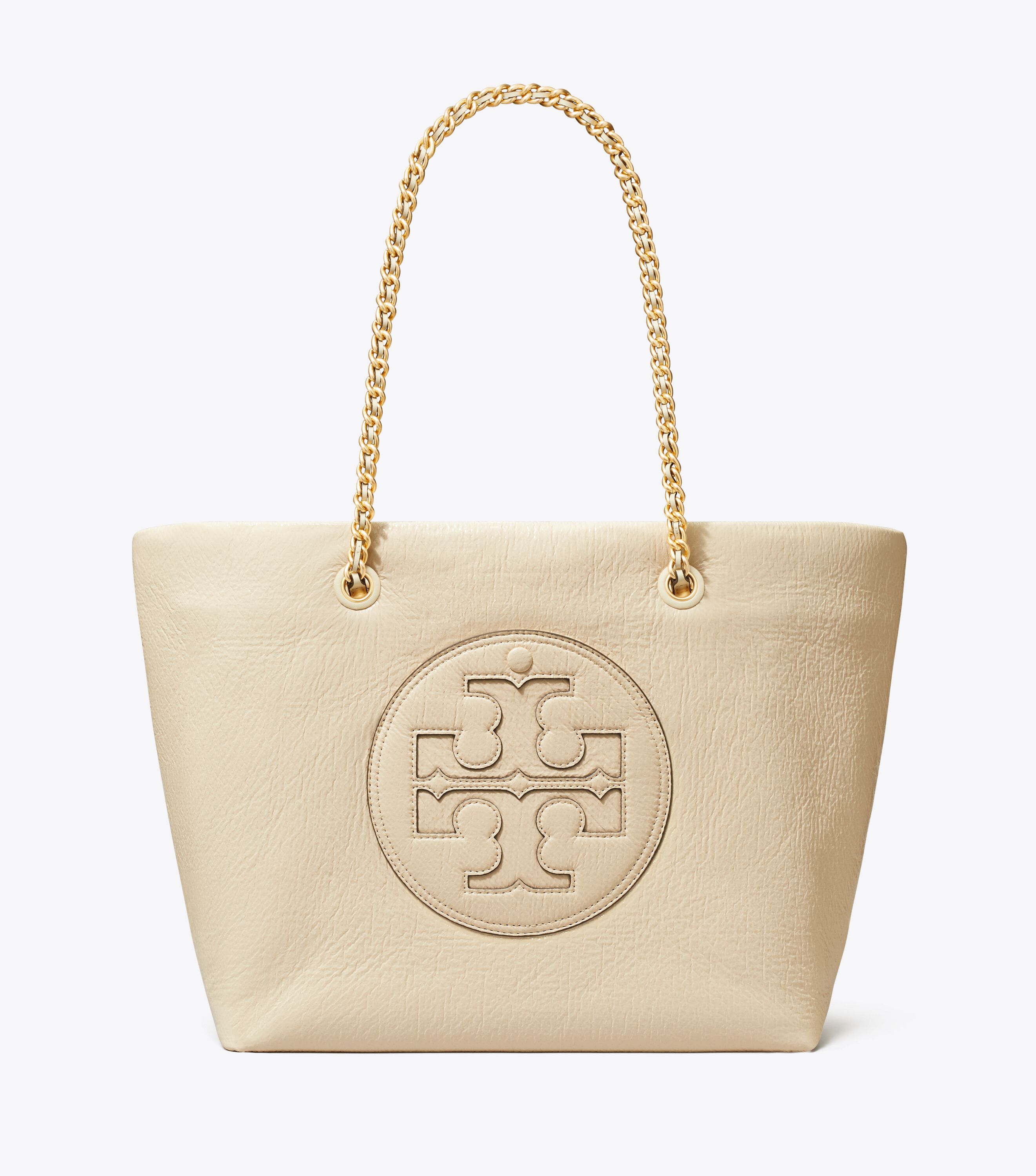 Ella Crinkle Patent Chain Tote