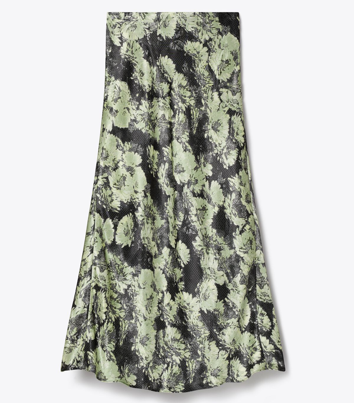 tory burch printed satin skirt