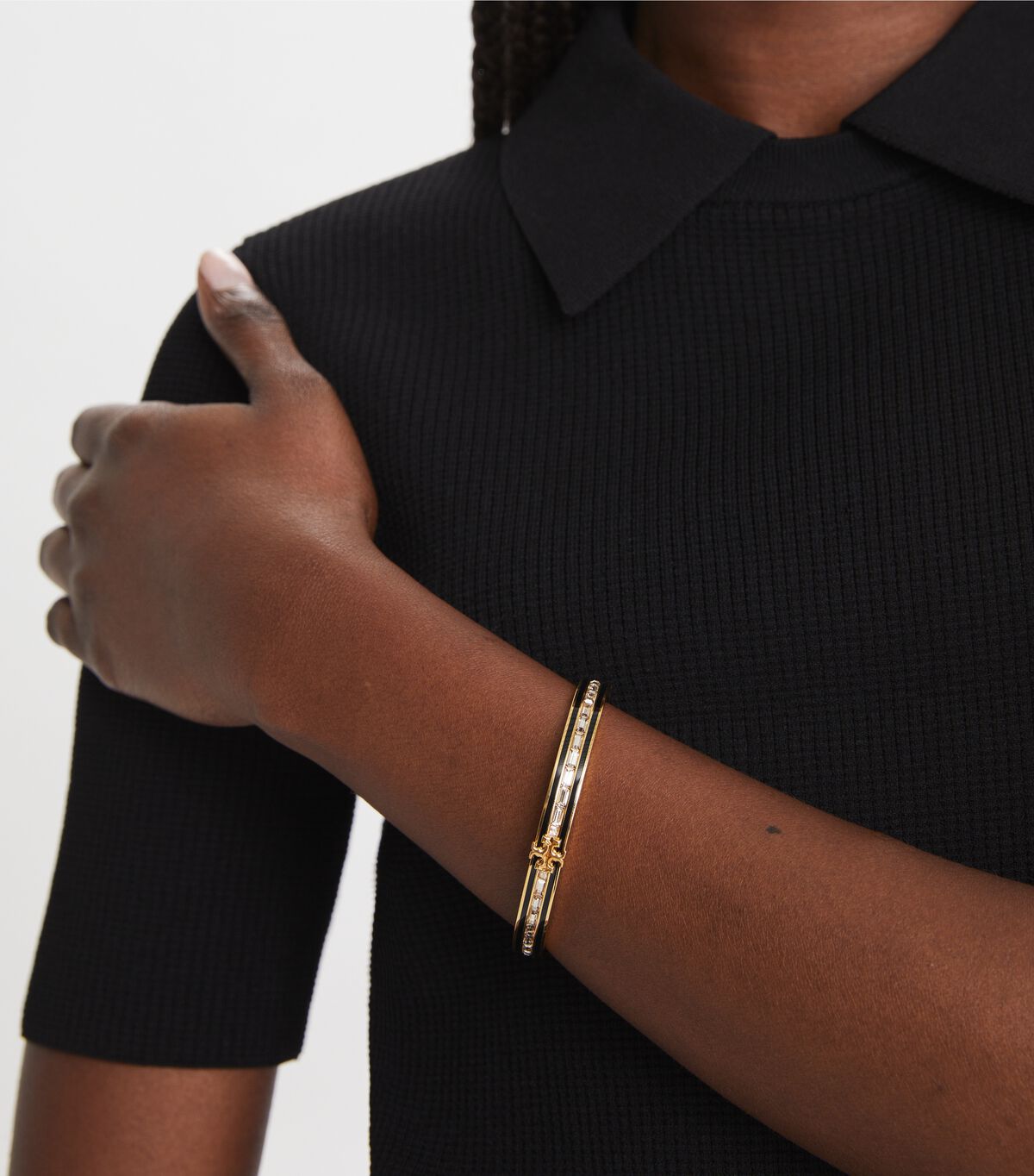 tory burch kira enamel pave bracelet 7mm