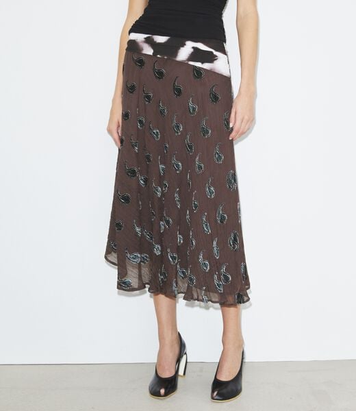 tory burch تنورة مخملية