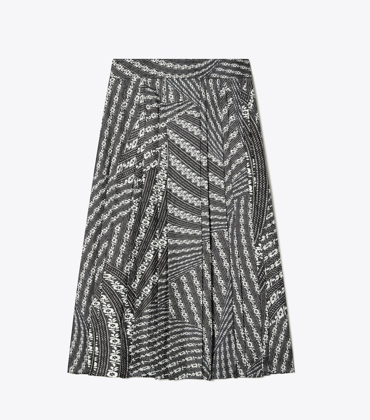 tory burch pleated silk skirt