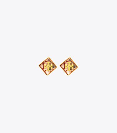 Resin Logo Stud Earring