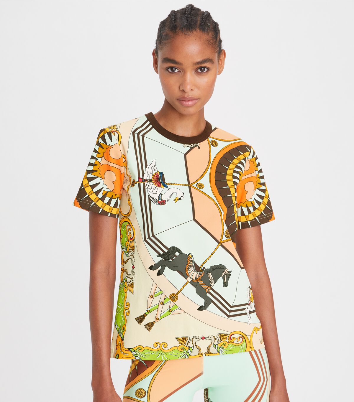 tory burch printed t shirt