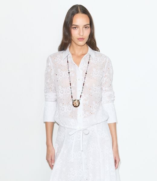 Cotton Eyelet Blouse tory burch cotton eyelet blouse