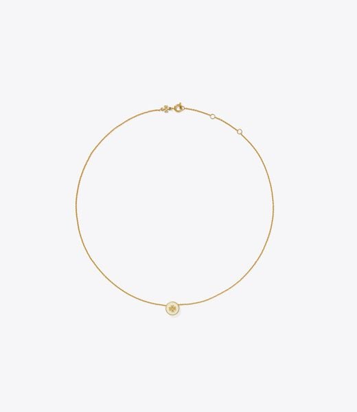 tory burch kira enamel pendant necklace