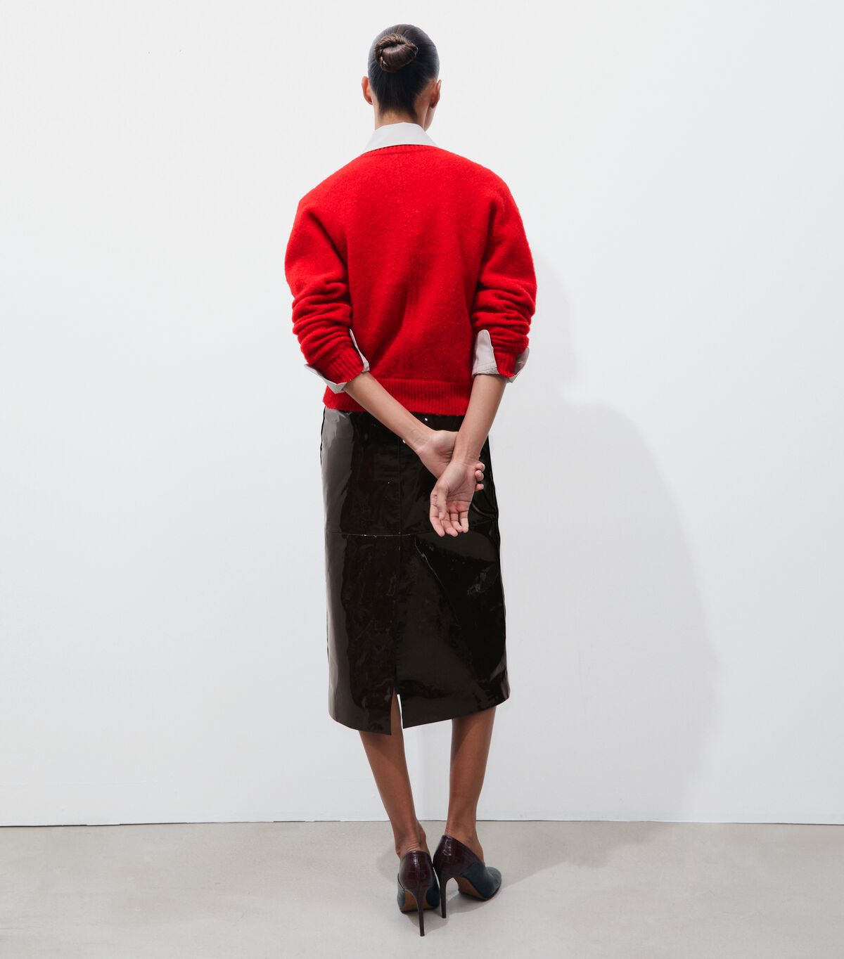 tory burch patent leather skirt