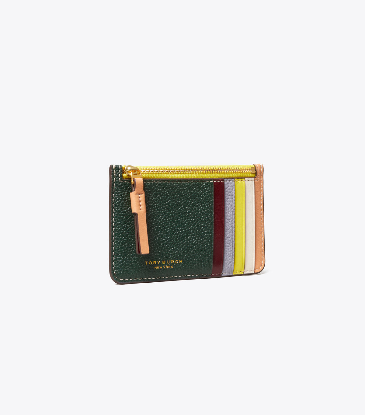 Perry Color-Block Top-Zip Card Case