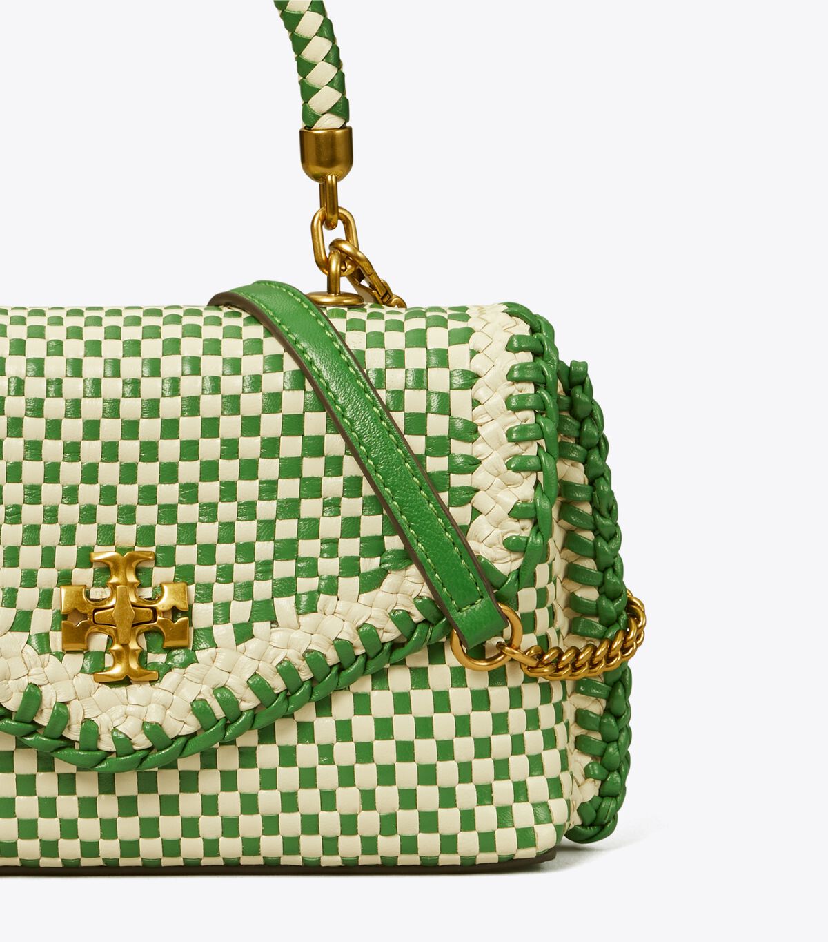 Mini Kira Woven TopHandle Bag Tory Burch Navigation Tory Burch