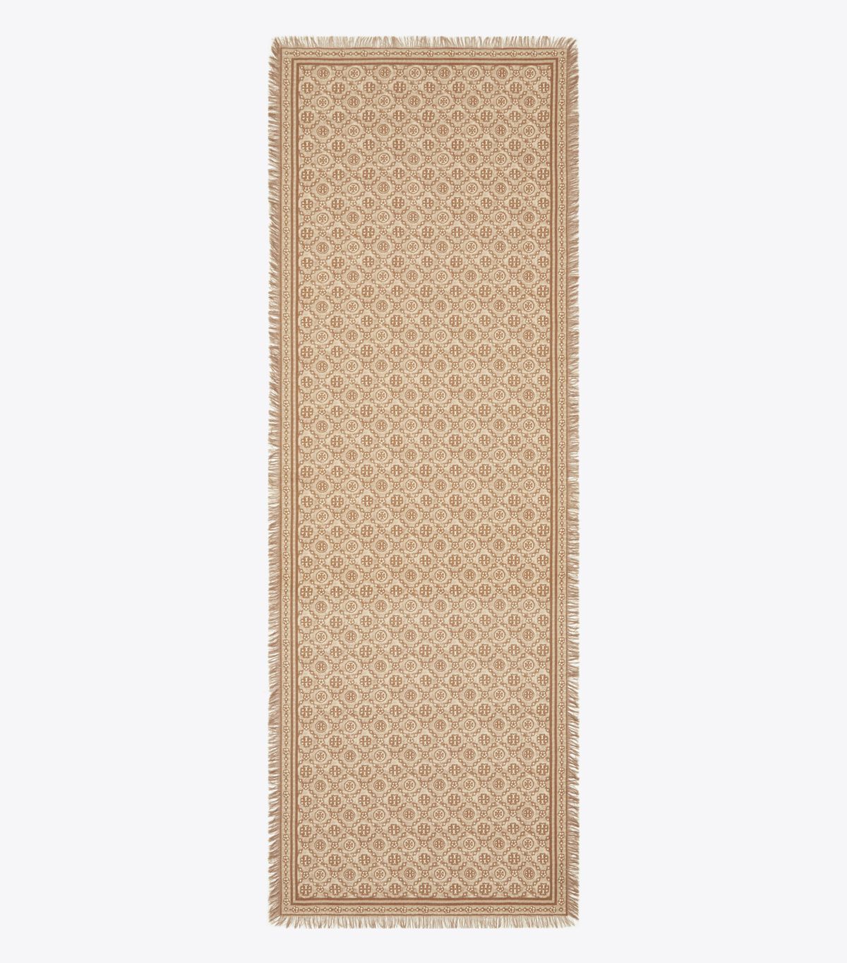 وشاح مستطيل مزهر بنقشة T مونوغرام tory burch وشاح مستطيل مزهر بنقشة t مونوغرام