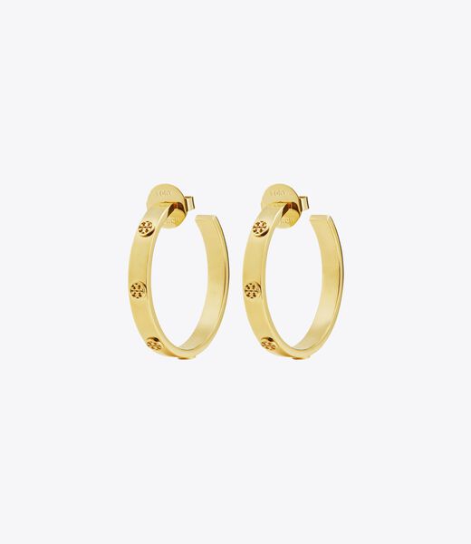 tory burch miller stud hoop earrings