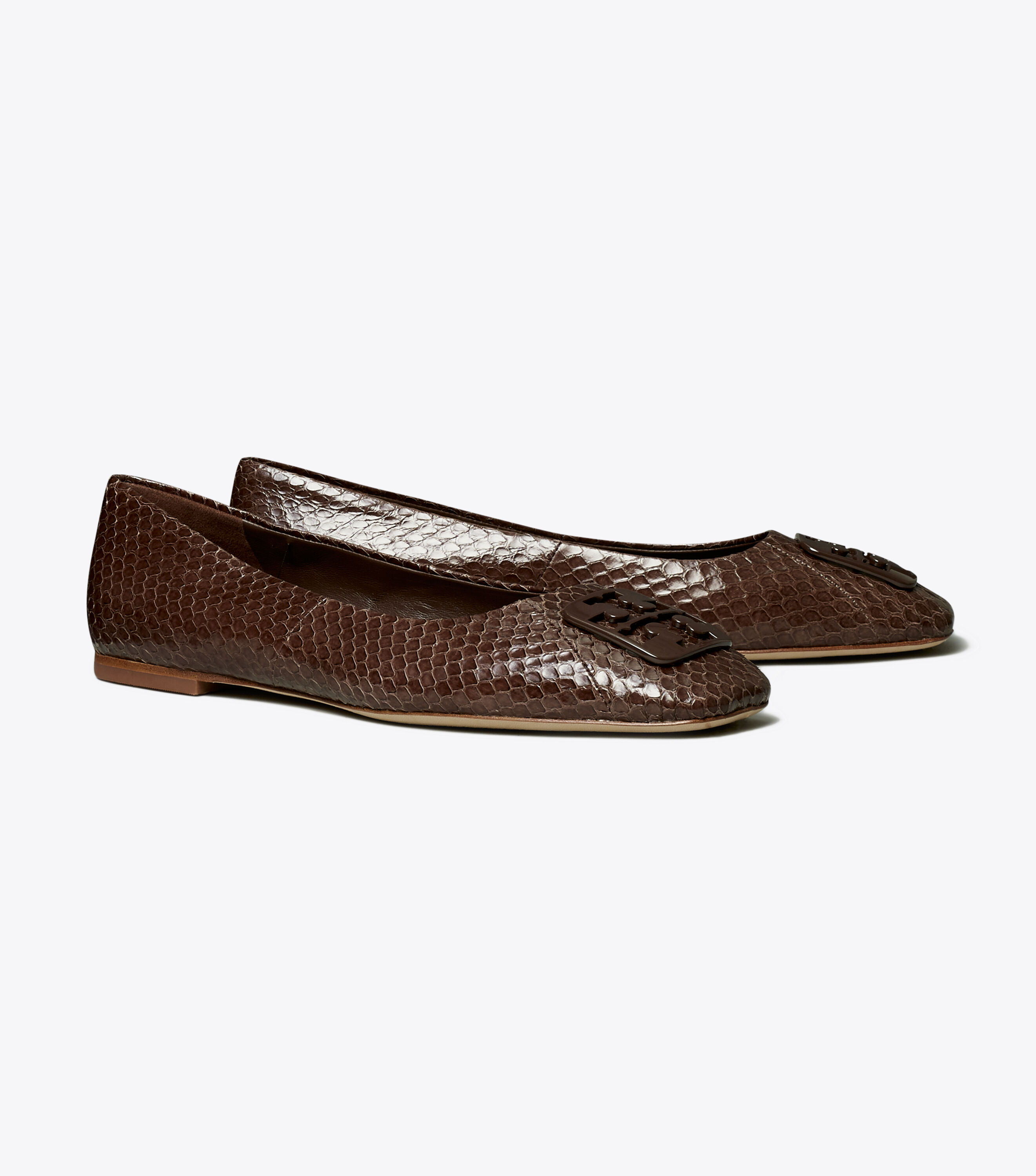 Tory burch snakeskin best sale ballet flats